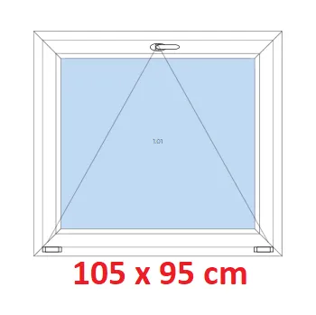 Okno Soft Plastové okno 105x95 cm, sklopné