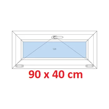 Okno Soft Plastové okno 90x40 cm, sklopné