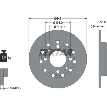 Brzdový kotouč Brzdový kotouč TEXTAR 92325803