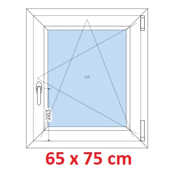Okno Soft Plastové okno 65x75 cm, otevíravé a sklopné