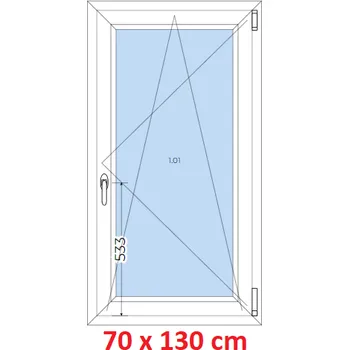 Okno Soft Plastové okno 70x130 cm, otevíravé a sklopné