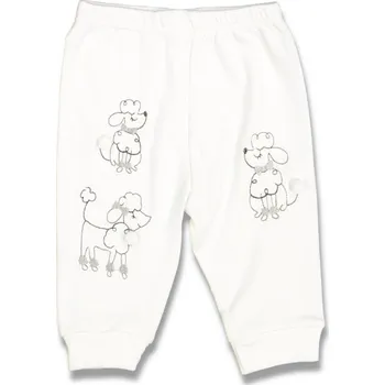 Dětské tepláčky bílé Pejsek 80