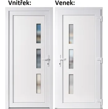 Vchodové dveře Plastové vchodové dveře Soft Venus bílé 88x198 cm, pravé, otevírání VEN