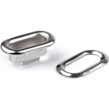 Průchodky s podložkou ovál 4x12 mm, barva nikl