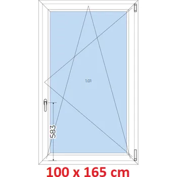 Okno Soft Plastové okno 100x165 cm, otevíravé a sklopné
