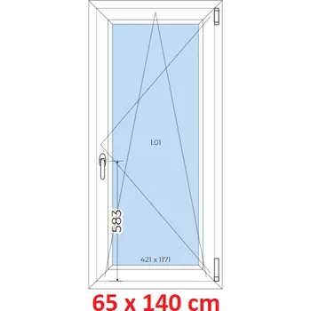 Okno Soft Plastové okno 65x140 cm, otevíravé a sklopné
