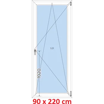 Okno Soft Plastové okno 90x220 cm, otevíravé a sklopné