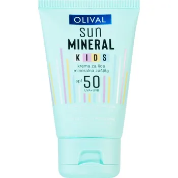 Přípravek na opalování Olival Sun Mineral Kids dětský krém na opalování na obličej a tělo SPF 50 50 ml