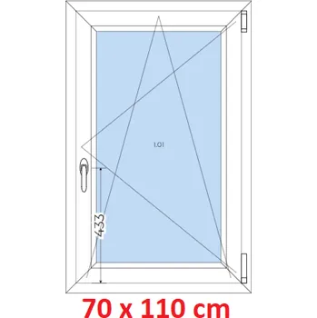 Okno Soft Plastové okno 70x110 cm, otevíravé a sklopné
