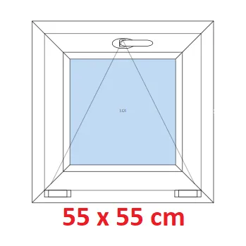 Okno Soft Plastové okno 55x55 cm, sklopné