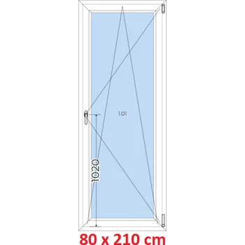 Okno Soft Plastové okno 80x210 cm, otevíravé a sklopné