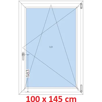 Okno Soft Plastové okno 100x145 cm, otevíravé a sklopné