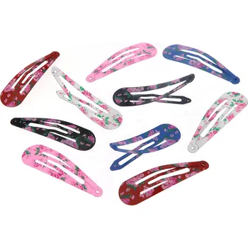 Biju - Sponky do vlasů pro děti s potiskem růží 10 ks 8000870-1