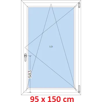 Okno Soft Plastové okno 95x150 cm, otevíravé a sklopné