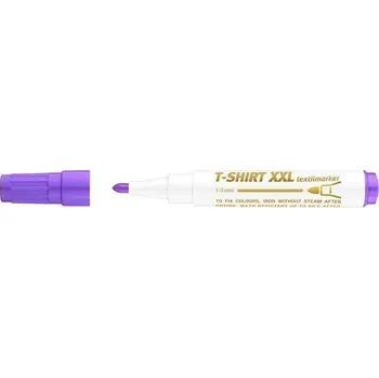 Popisovač na textil "XXL", fialová, 1-3mm, kuželový hrot, ICO