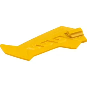 76919 Pearl Gold Large Figure Weapon Blade Jagged with Axle Hole (Perleťově zlatá velká figurka zbraňové čepele Jagged s otvorem pro osu)