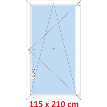 Okno Soft Plastové okno 115x210 cm, otevíravé a sklopné