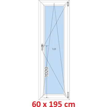 Okno Soft Plastové okno 60x195 cm, otevíravé a sklopné