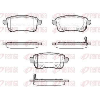 Brzdová destička Sada brzdových destiček, kotoučová brzda REMSA 1387.02