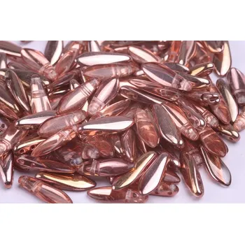 Dětské navlékací korálky Dvoudírkové jazýčky 5x16mm - č.15