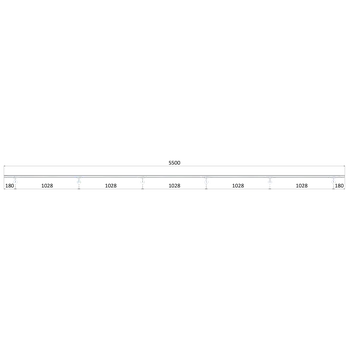 Madlo do koupelny Madlo ø 42.4mm, L-5500mm, leštěná nerez AISI304