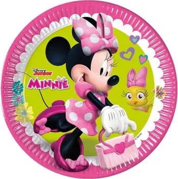 Jednorázové nádobí Papírové talířky Minnie Happy Helpers, další generace, 23 cm, 8 ks