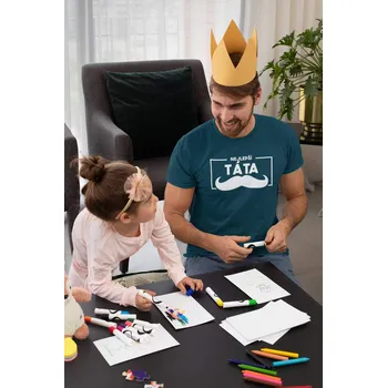 Pánské tričko Nejlepší táta Barva: Petrolejová modrá, Velikost: 2XL