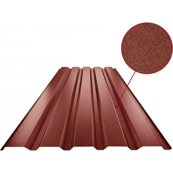 Střešní krytina Plech trapézový ocelově červený RAL 3009, TR35B - stěnový 0,50mm matný