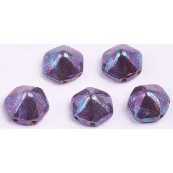 Korálek Dvoudírkový hexagon č15