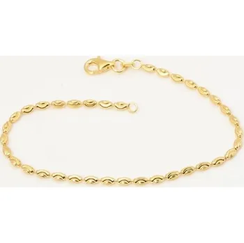 Náramek Stříbrný pozlacený válečkový náramek 18 cm STNA0384F