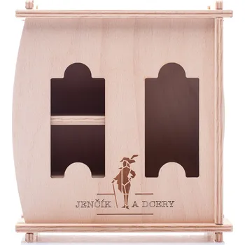 Dárková krabička Dárkový box dřevěný na dvě skleničky a láhev