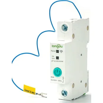 Jistič Jistič 63A 1P s ovládáním wifi na DIN lištu AT-Q-SR163JWE, 90-260AC