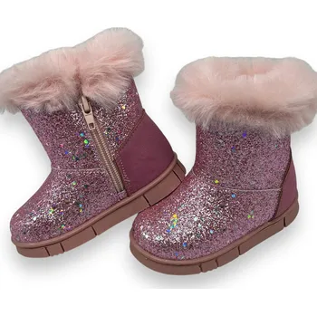 Dívčí zimní obuv AH Dívčí růžové sněhule 02 Barva: Růžová, Velikost: 21