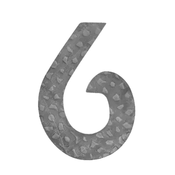Domovní číslo číslo domové 6, 170x90mm zdobené, bez povrchovej úpravy