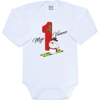 Kojenecký body Body New Baby dlouhý rukáv "Moje první vánoce", výběr velikostí Velikost: 74 (6-9m)
