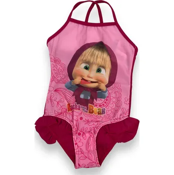 Dívčí plavky Masha and the Bear Dívčí růžové plavky Máša Barva: Růžová, Velikost: 116