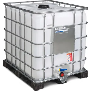 IBC kontejner Nádrž na paletě IBC 1000L / 1m3 (z potravinového průmyslu, nevymytá)