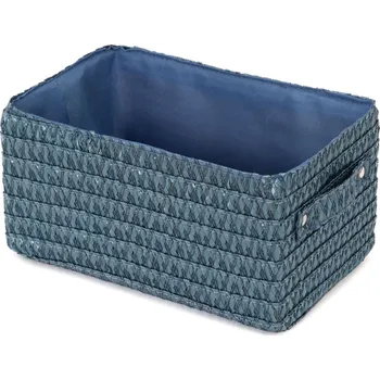 Úložný košík Compactor LILOU, tkaný polypropylen, 23 x 15 x 12 cm, modrý