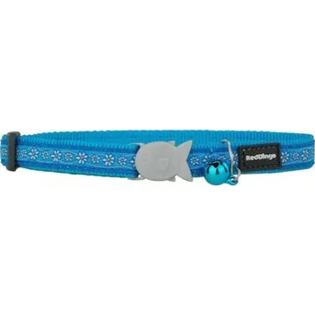 Red Dingo obojek pro kočky – Daisy Chain Turquoise – 12 mm