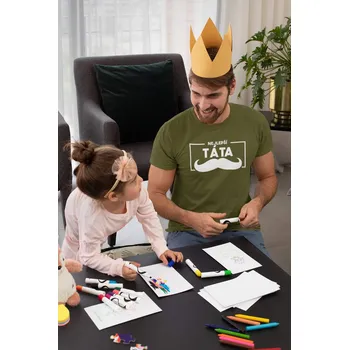 Pánské tričko Nejlepší táta Barva: Khaki, Velikost: XS