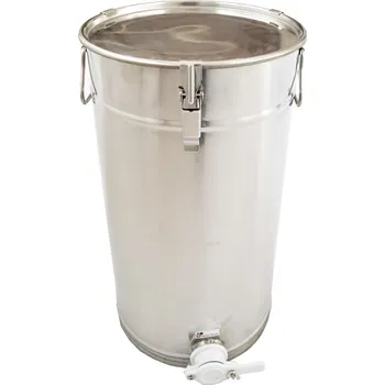 Stáčecí nád. nerez 50 kg (b) - plast výpust, těsnící víko