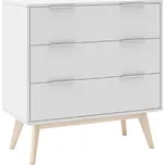 Bílá lakovaná komoda Marckeric Campus 80 x 40 cm