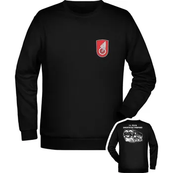 Pánská mikina Mikina 14. pluk logistické podpory - T815 8x8 - černá