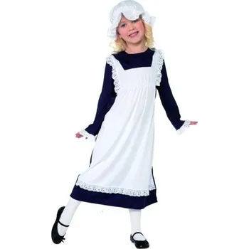 Karnevalový kostým Dívčí kostým Viktoriánská chudá dívka (černo-bílý) - Pro věk (roků) 7-9