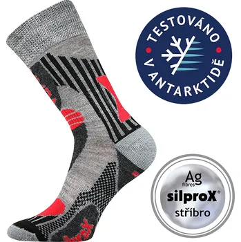 VOXX Ponožky zimní thermo z merino VISION se stříbrem SVĚTLE ŠEDÉ 43-46 110058