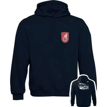 Pánská mikina Mikina s kapucí 14. pluk logistické podpory - T815 8x8 - námořní modrá