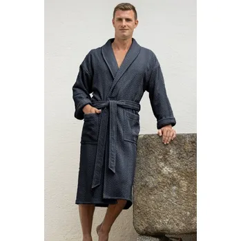 Pánský župan Pánský župan BIO OCEAN NATURAL, tmavá šedá, Framsohn Velikost: M