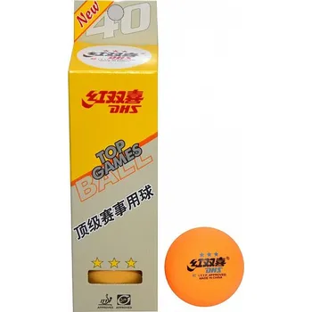 Pingpongový míček Míčky DHS 3*** ITTF oranžové stolní tenis