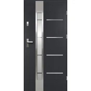 Vchodové dveře Vchodové dveře ocelové Luna S68 80 P antracit otevírání ven