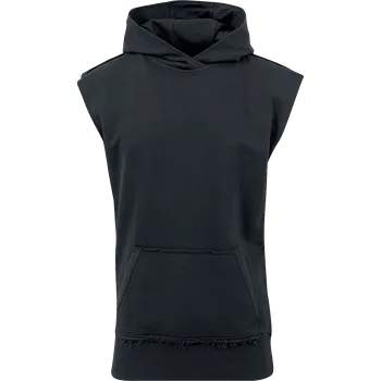 Dámská mikina Mikina s kapucí z Urban Classics - Mikina s kapucí bez rukávů s neukončenými švy - Muži - černá